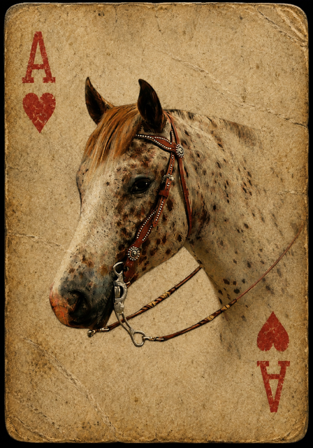 (Horses) Playing Cards for Wide Brim Hats