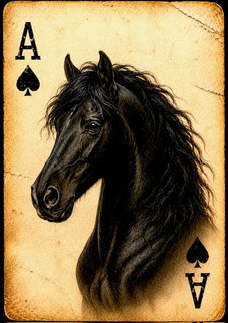 (Horses) Playing Cards for Wide Brim Hats