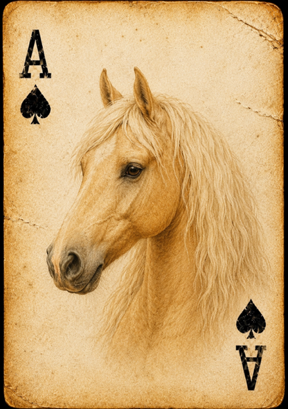 (Horses) Playing Cards for Wide Brim Hats