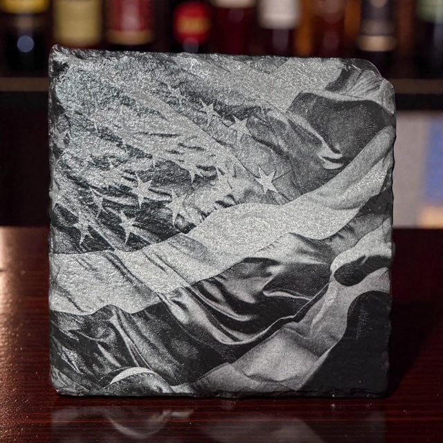 Alpha Slate Drink Coasters