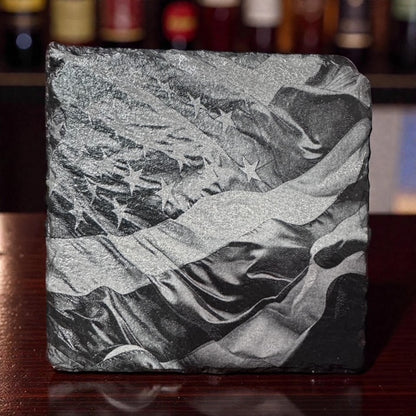 Alpha Slate Drink Coasters