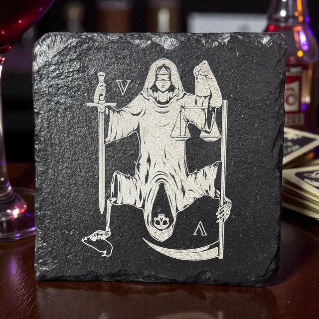 Alpha Slate Drink Coasters