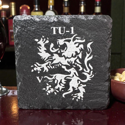 Alpha Slate Drink Coasters