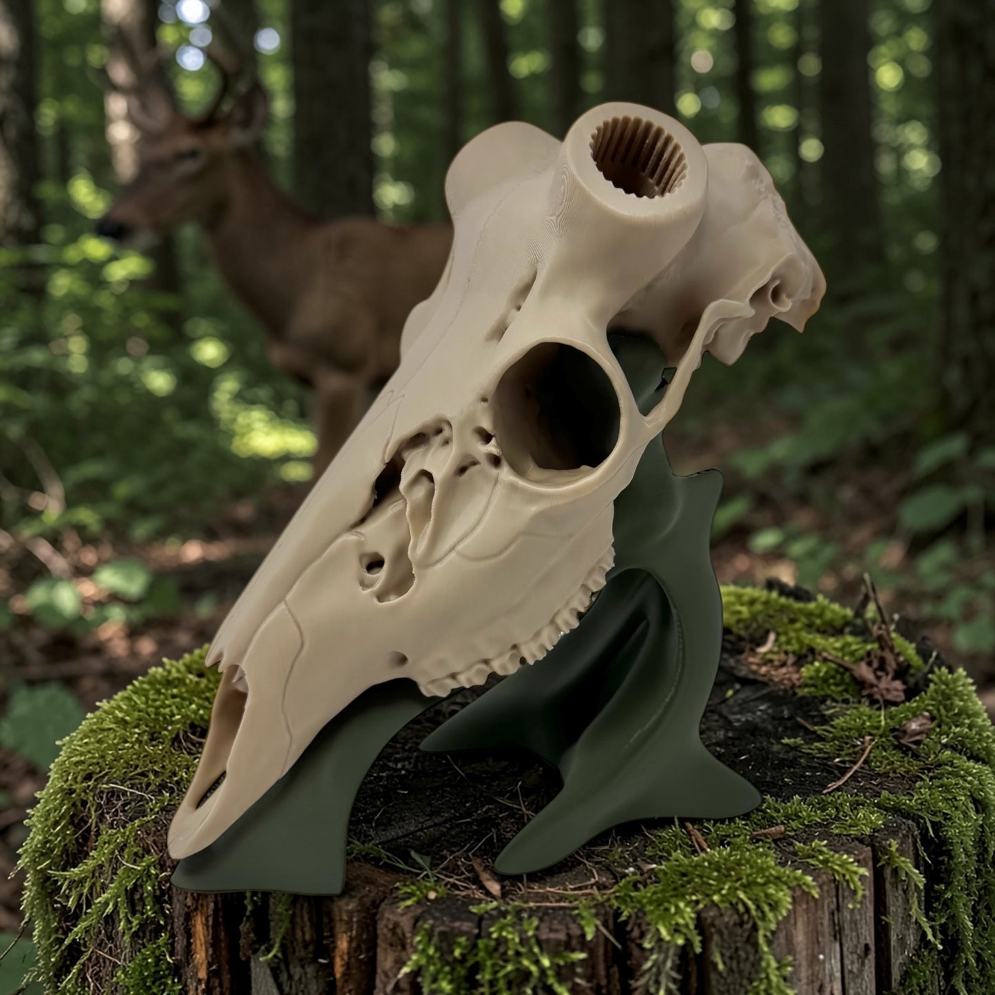 3D Printed Euro Deer Skull - Whitetail