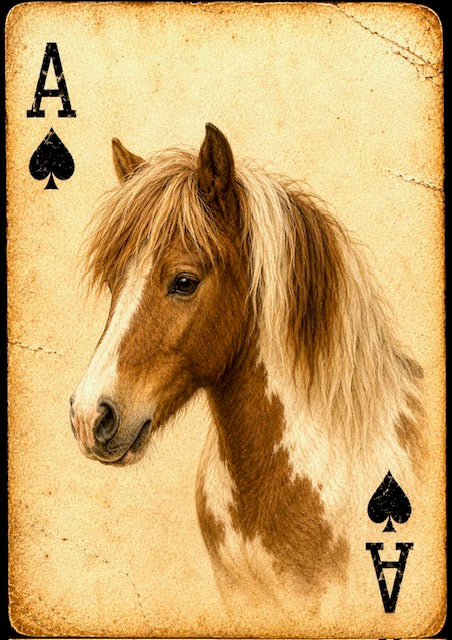 (Horses) Playing Cards for Wide Brim Hats